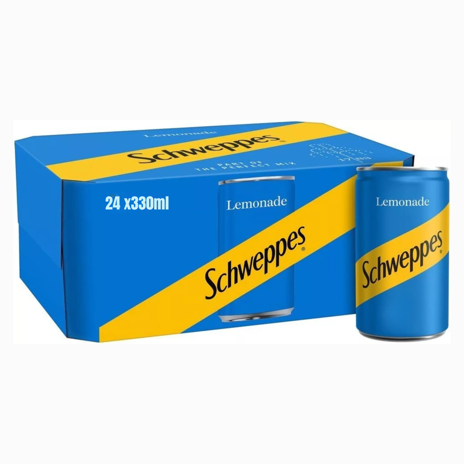 Schweppes Lemonade Cans, 24 x 330ml Bundle | Sparkling Lemon Soft Drink by Schweppes