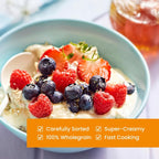 Mornflake Superfast Oats 8x1.25kg Wholegrain High Fibre Vegan Breakfast by Mornflake