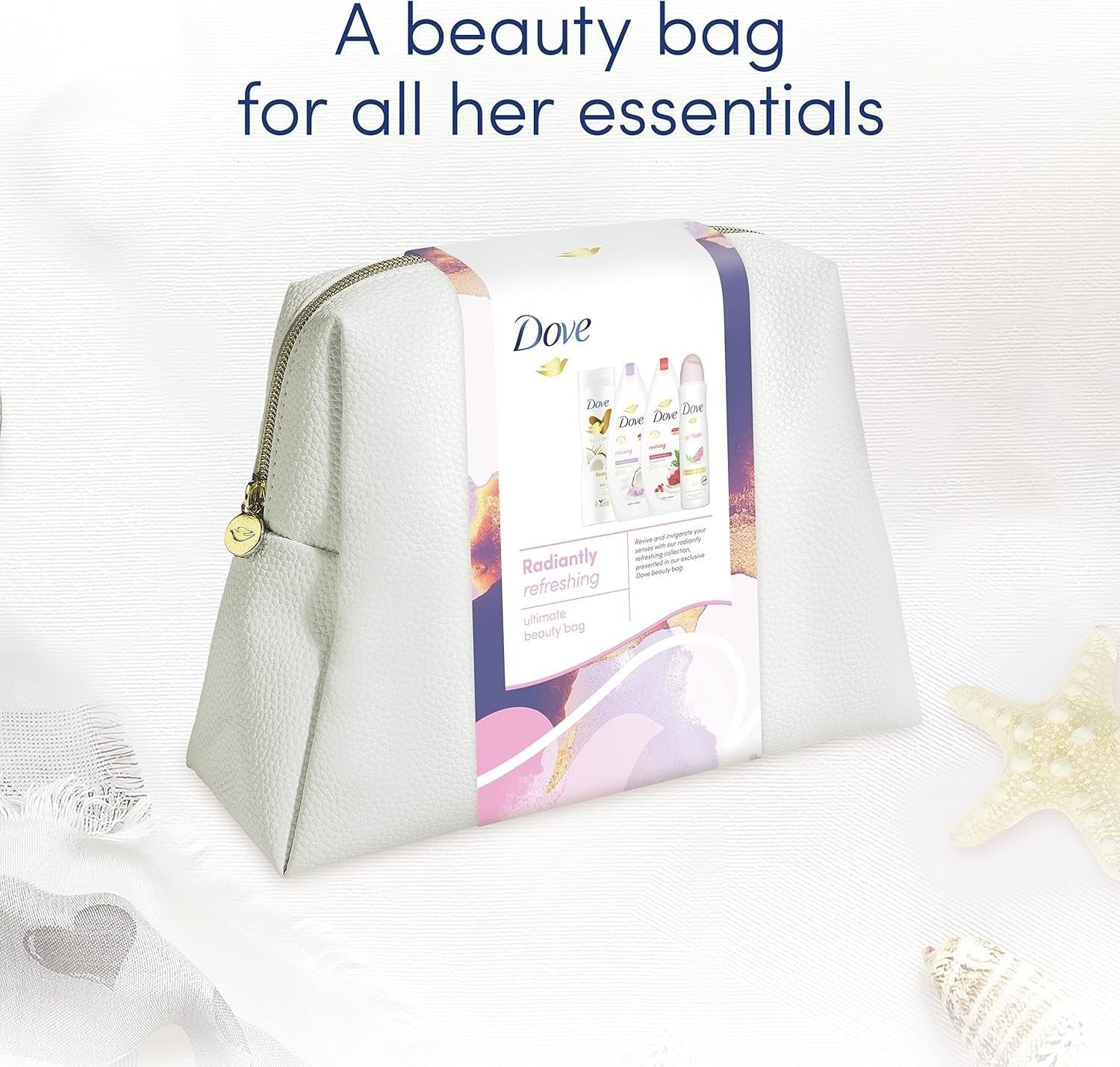 Dove Radiantly Refreshing Beauty Bag | Body Wash, Lotion & Deodorant Gift Set by Dove