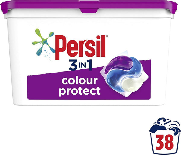 Persil 3-in-1 Colour & Stain Removal Capsules Laundry Detergent 38 Washes