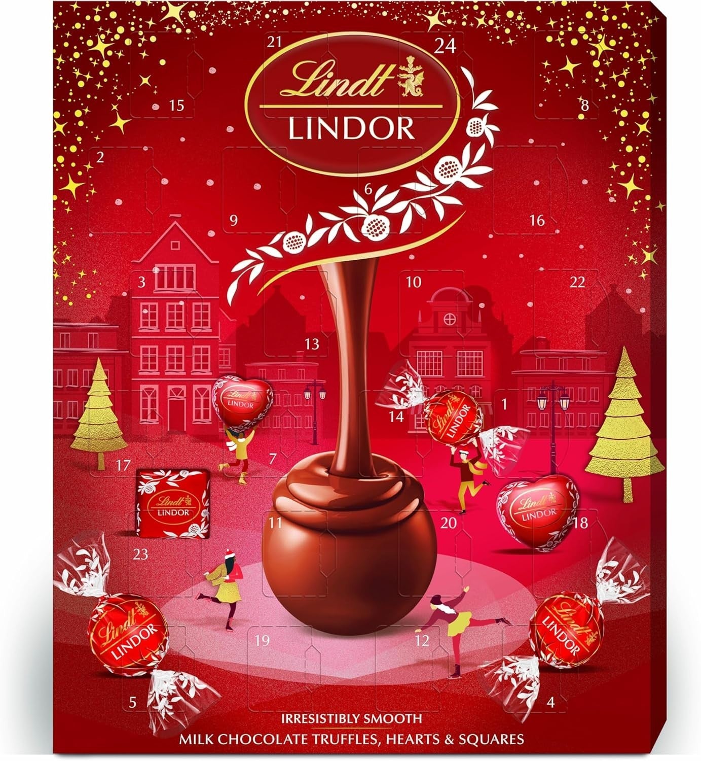 Lindt Lindor Milk Chocolate Advent Calendar 300g | Christmas Gift Box by Lindt