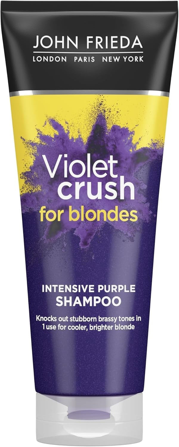 John Frieda Violet Crush Purple Shampoo 250ml Blonde Hair Anti-Brass Treatment