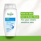 Simple Kids Hair & Body Wash 225ml x6 | Hypoallergenic Chamomile Oil Gel by Simple