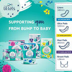 Lil-Lets Maternity Pantyliners Ultra Slim 90 Pack Pre & Post Birth Liners by Lil-Lets