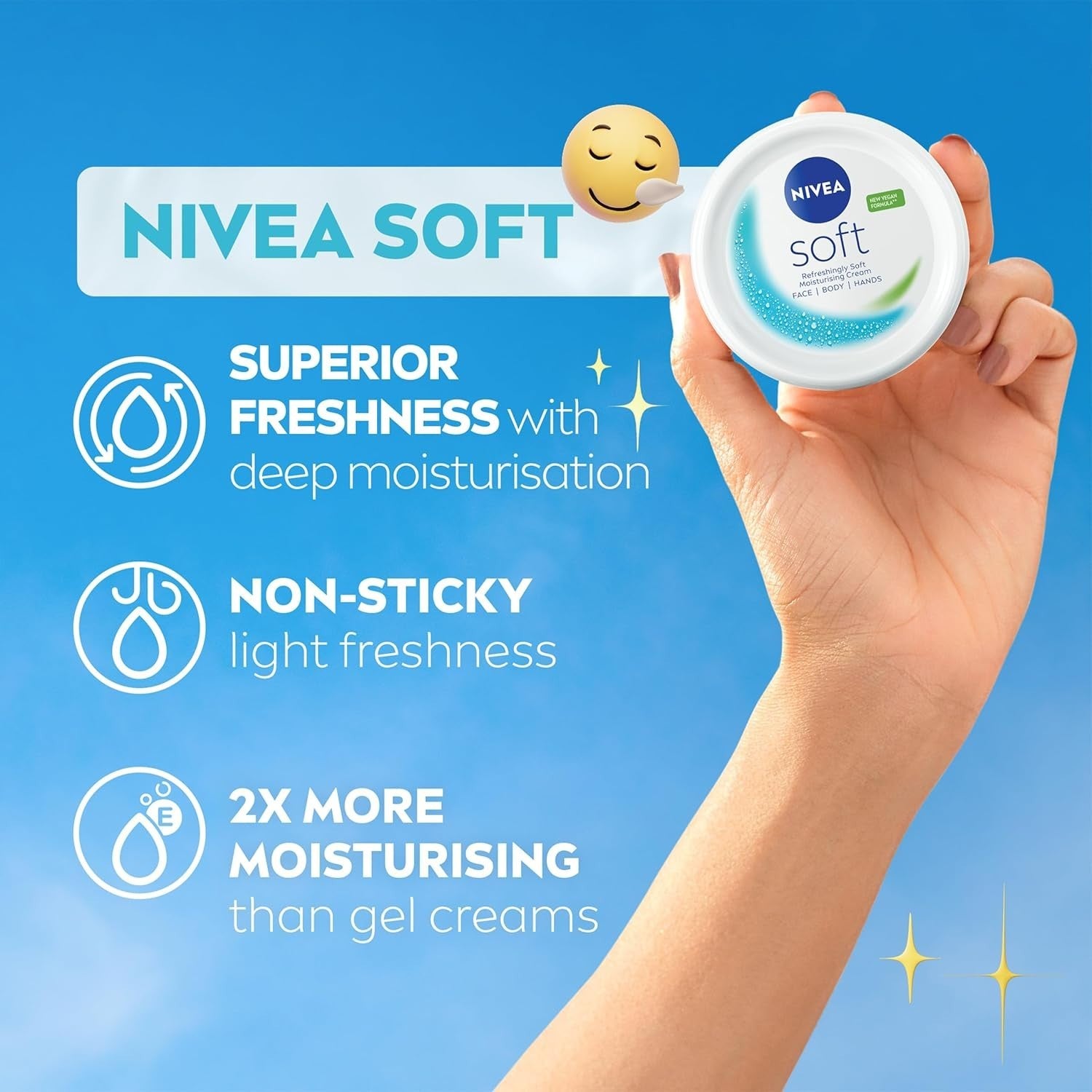 NIVEA Soft Moisturising Cream 500ml | Face, Body & Hands with Vitamin E & Jojoba by NIVEA