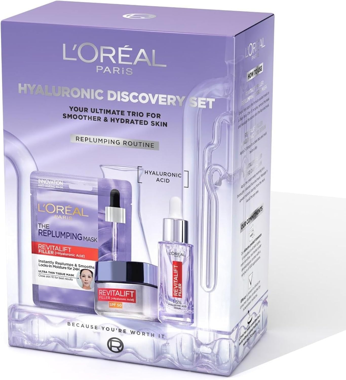 L'Oreal Paris Revitalift Hyaluronic Acid Discovery Gift Set Serum Cream Mask by L'Oréal