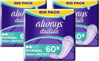 Always Dailies Fresh And Protect Pantyliners 60 Pack Of 3 by Always