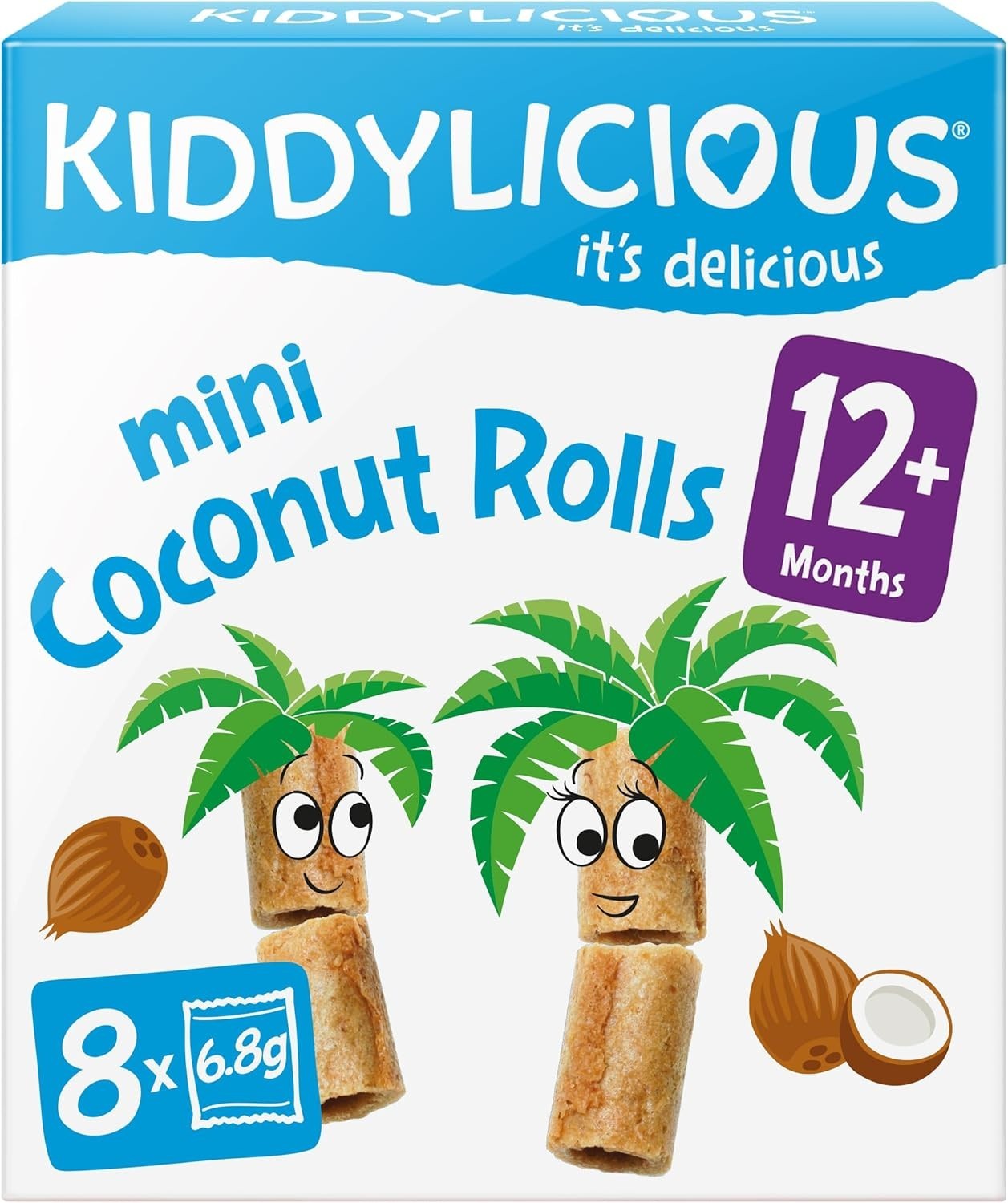 Kiddylicious Coconut Rolls 8x5 Packs | Healthy Snack for Kids 12+ Months by Kiddylicious