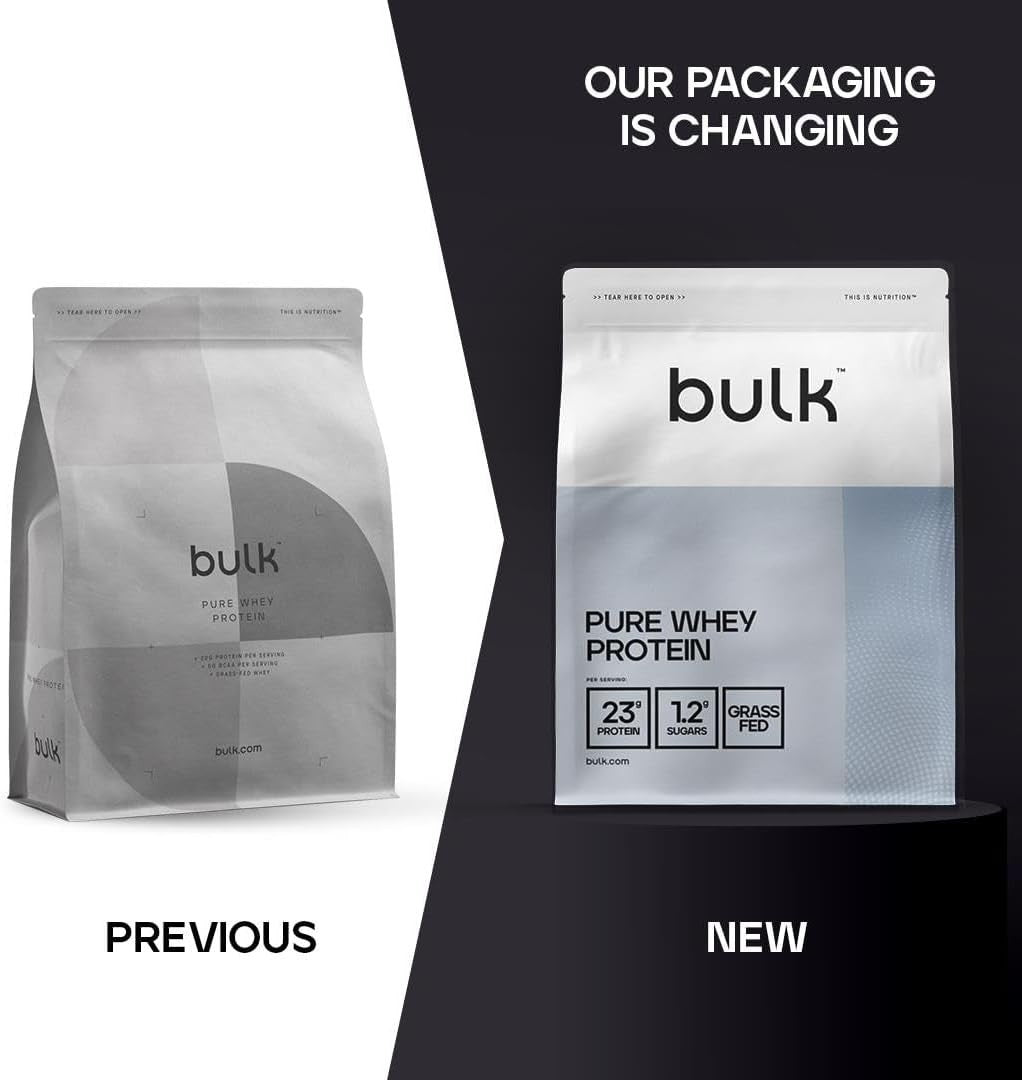 Bulk Pure Whey Protein Powder 1kg Vanilla | 33 Servings Muscle Growth Shake by Bulk