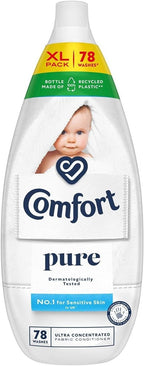 Comfort Pure Ultra Fabric Conditioner 1.178L 78 Wash Gentle Sensitive Skin by Comfort