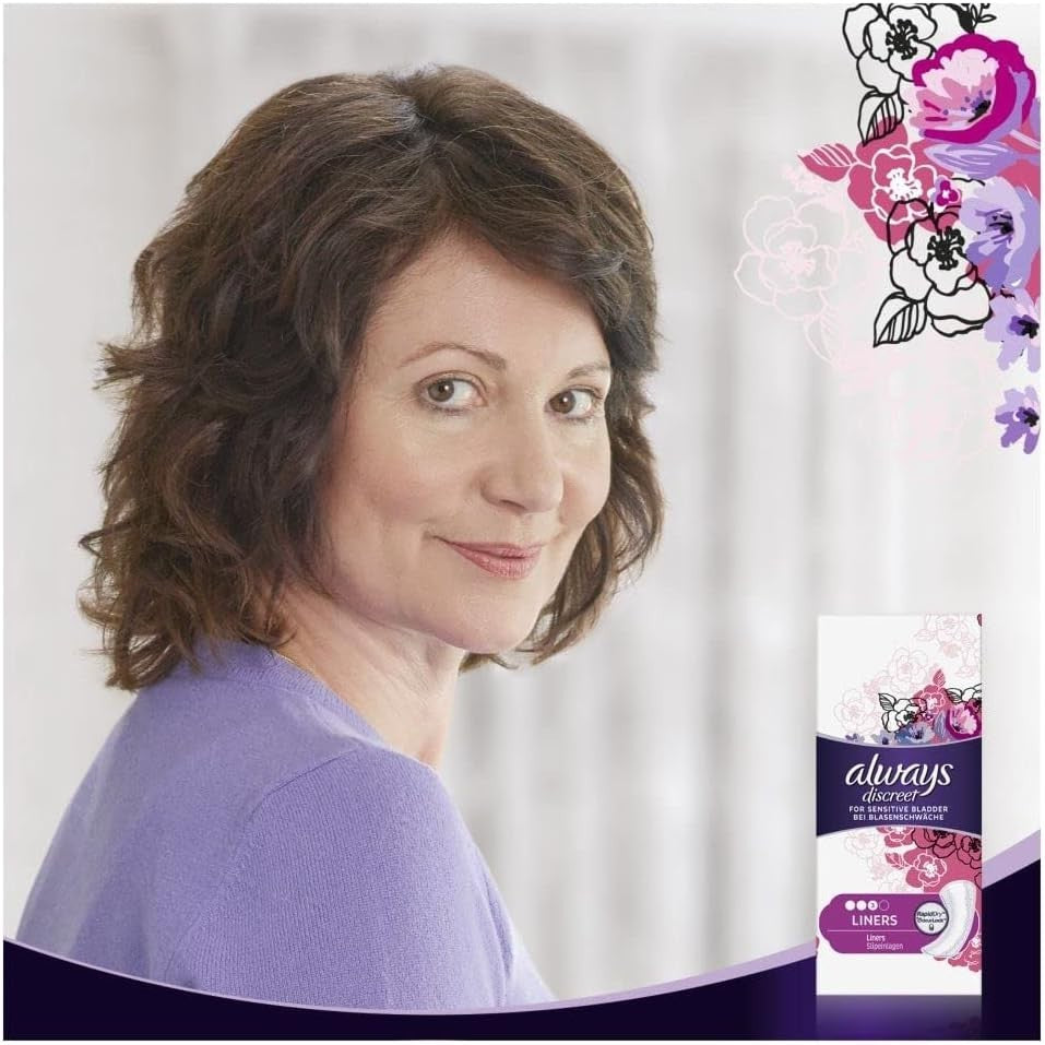 Always Discreet Panty Liners Unscented 24 Count | Daily Freshness & Protection by Always