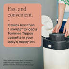 Tommee Tippee Twist & Click Nappy Bin Refills 6pk | Sangenic Tec Compatible by Tommee Tippee