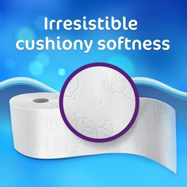 Cushelle Original Toilet Paper 24 Longer Rolls | 2-Ply Soft & Absorbent Tissue by Cushelle
