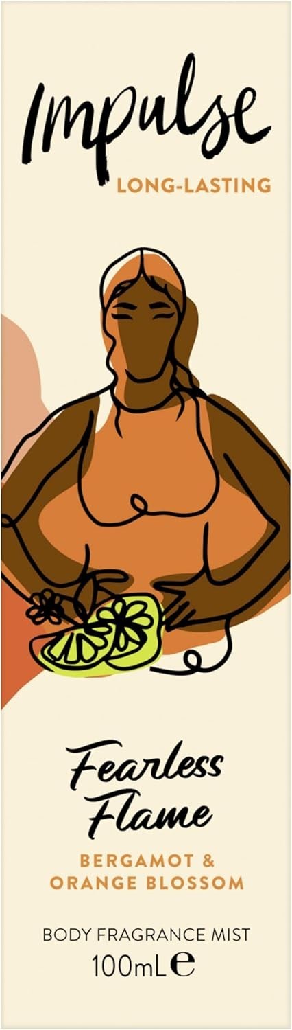 Impulse Fearless Flame Body Mist 100ml | Floral Scent Women’s Body Spray Travel by Impulse