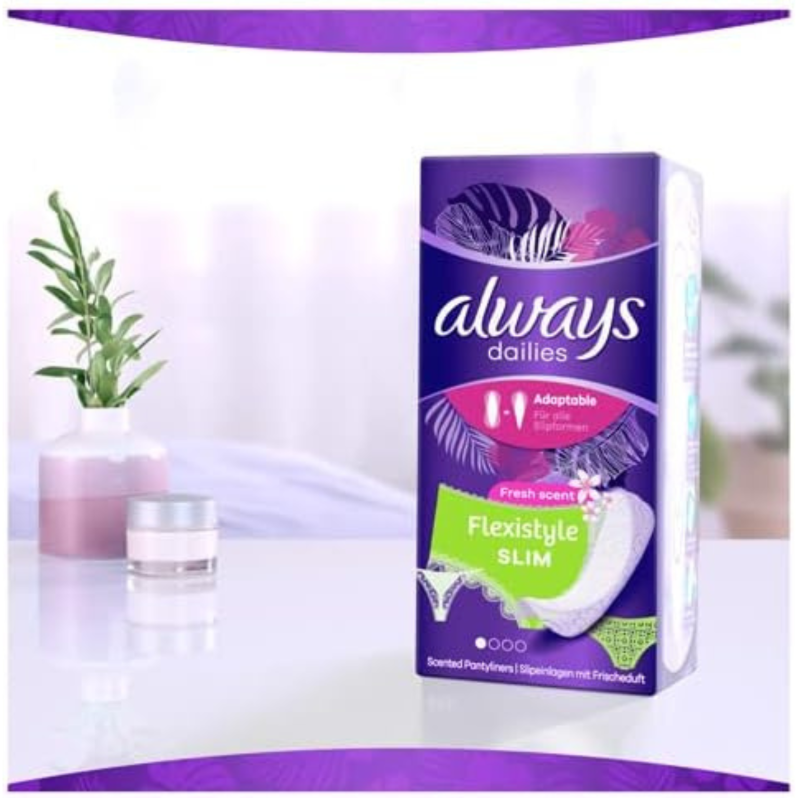 Always Dailies Flexistyle Slim Pantyliners Fresh Scent by Always