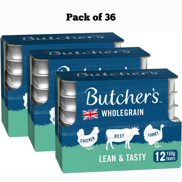 Butcher's Lean & Tasty Wet Dog Food Trays Meaty Variety 150g –Healthy Grain Free