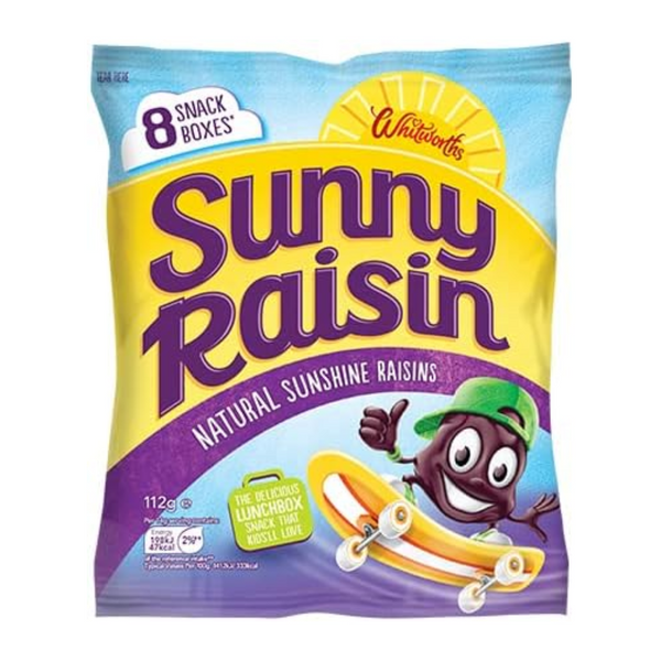 Whitworths Sunny Raisins 96x14g Kids Snack Packs | Vegan Lunchbox Healthy Fruit