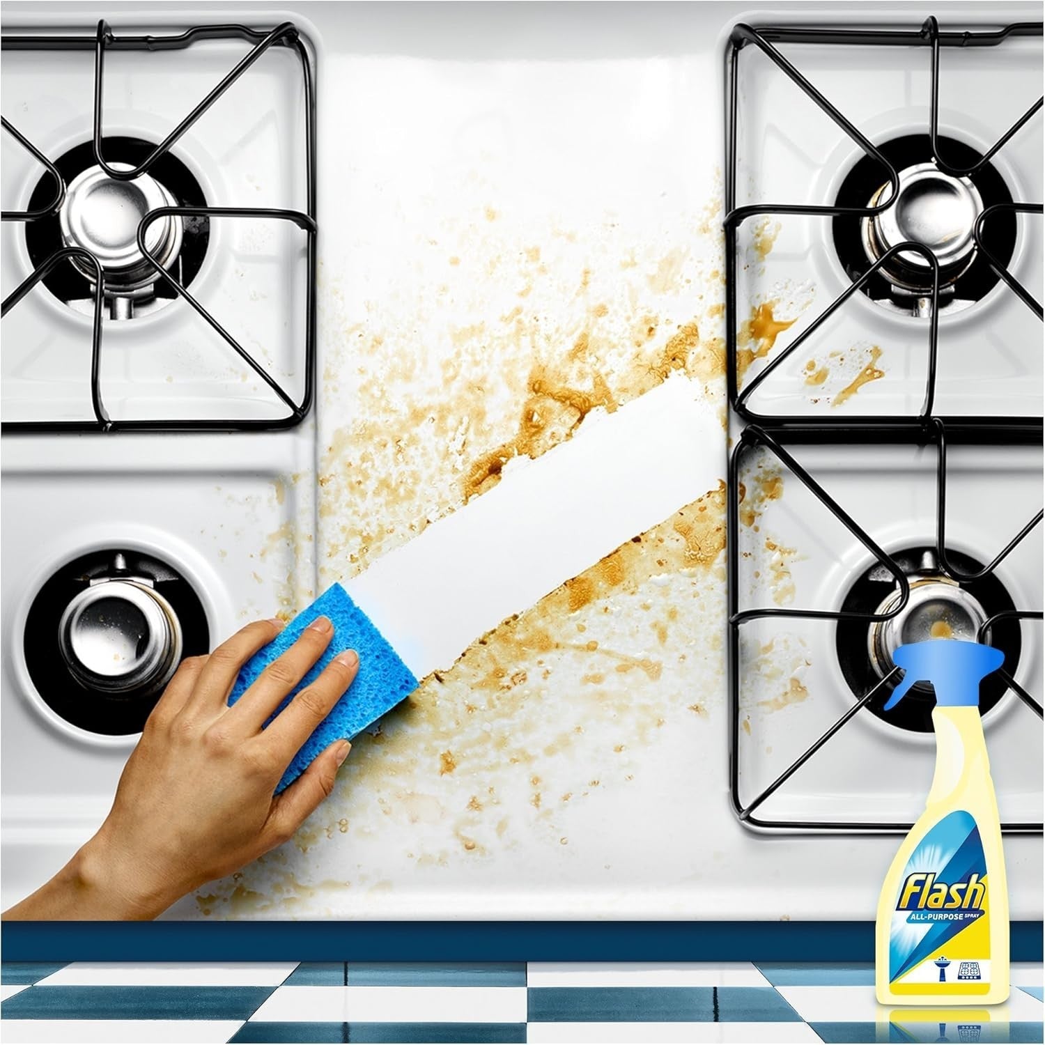 Flash Bathroom Cleaning Spray 450ml x10 | Removes Soap Scum & Fresh Scent by Flash