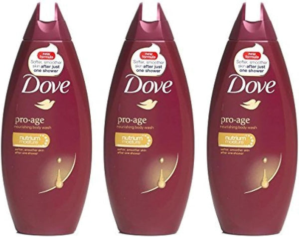 Dove Pro Age Body Wash 250ml Pack of 3 Nourishing Hydration