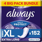 Always Daily Protect Extra Long Odour Lock Liners 152 Count by Always