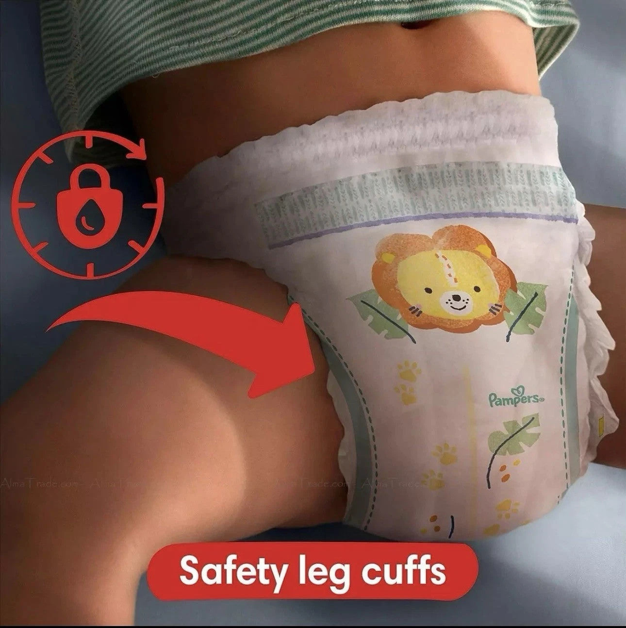 Pampers Baby-Dry Pants Size 8 (19+kg) Monthly Pack 117 Nappies by Pampers