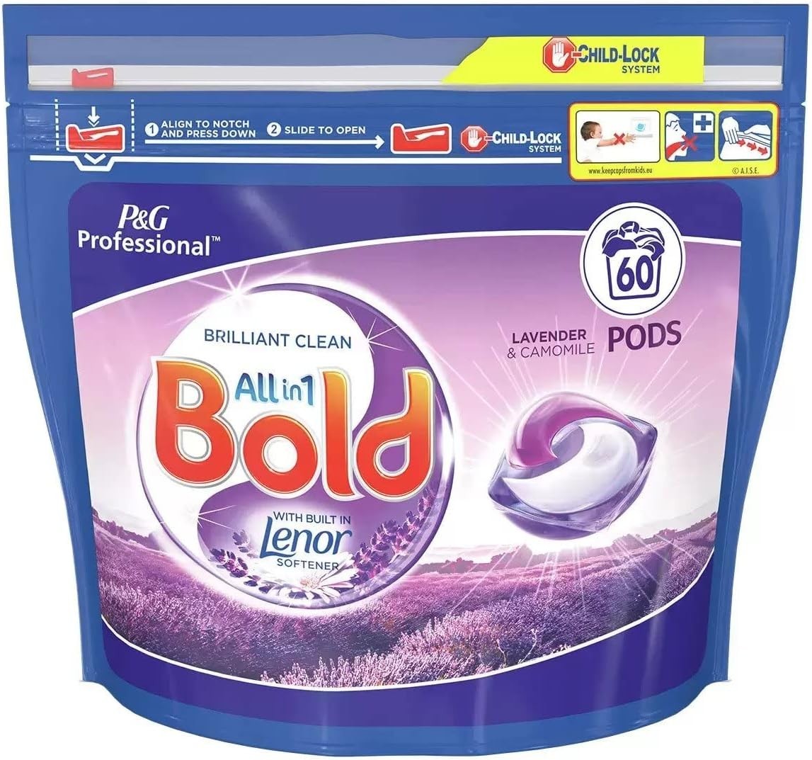 Bold All in One Laundry Pods w/ Lenor Softener Lavender & Camomile, 120ct by BOLD