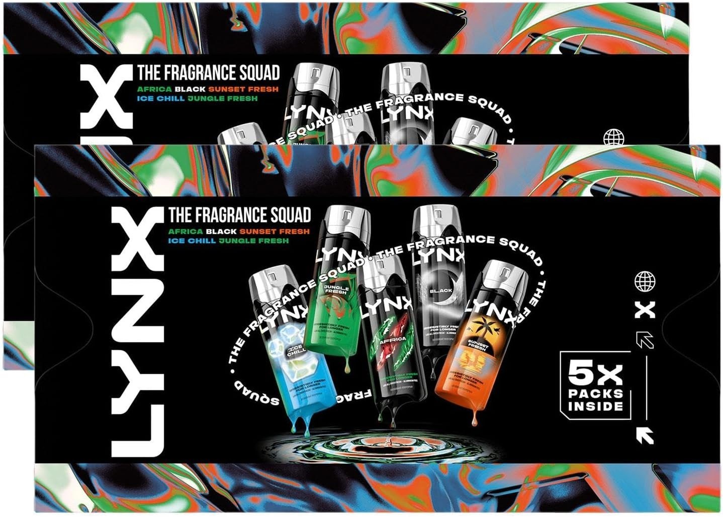 Lynx Fragrance Squad Gift Set 2pk Men Body Spray Deodorants Africa Black Jungle by Lynx