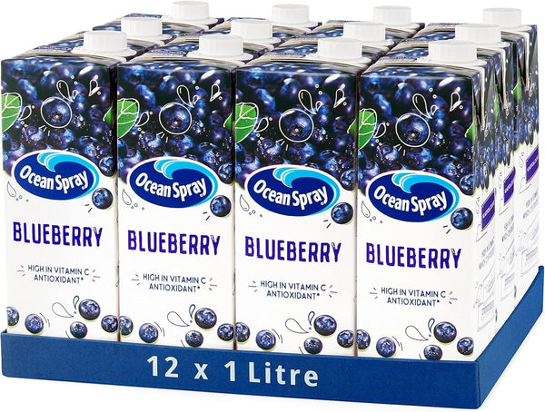 Ocean Spray Blueberry Juice Drink 12 Pack 1 Litre Cartons