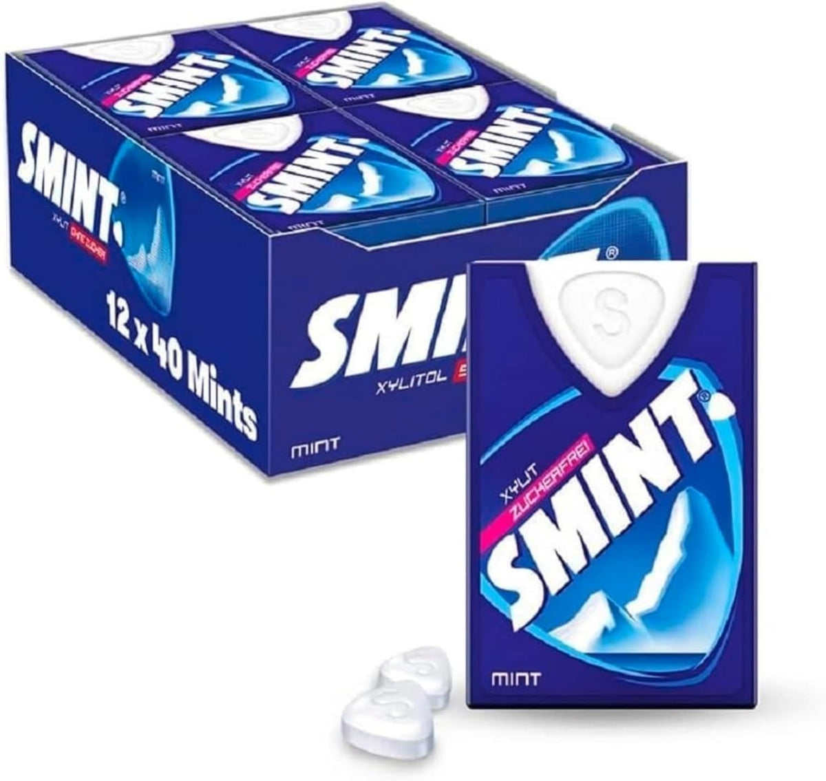 Smints Green Smint Peppermint Powermints 12 x 8g Dispensers | Sugar Free Mints | Ve ...