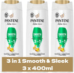 Pantene PRO-V 3in1 Shampoo+Conditioner+Treatment Smooth & Sleek 3x400ml Hair by Pantene Pro-V