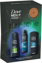 Dove Men+Care Restore Gift Set | Body Wash, 2in1 Shampoo & Antiperspirant + Pad by Dove Men+Care