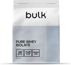 Bulk Pure Whey Protein Isolate Powder 1kg Unflavoured | 33 Servings Shake by Bulk