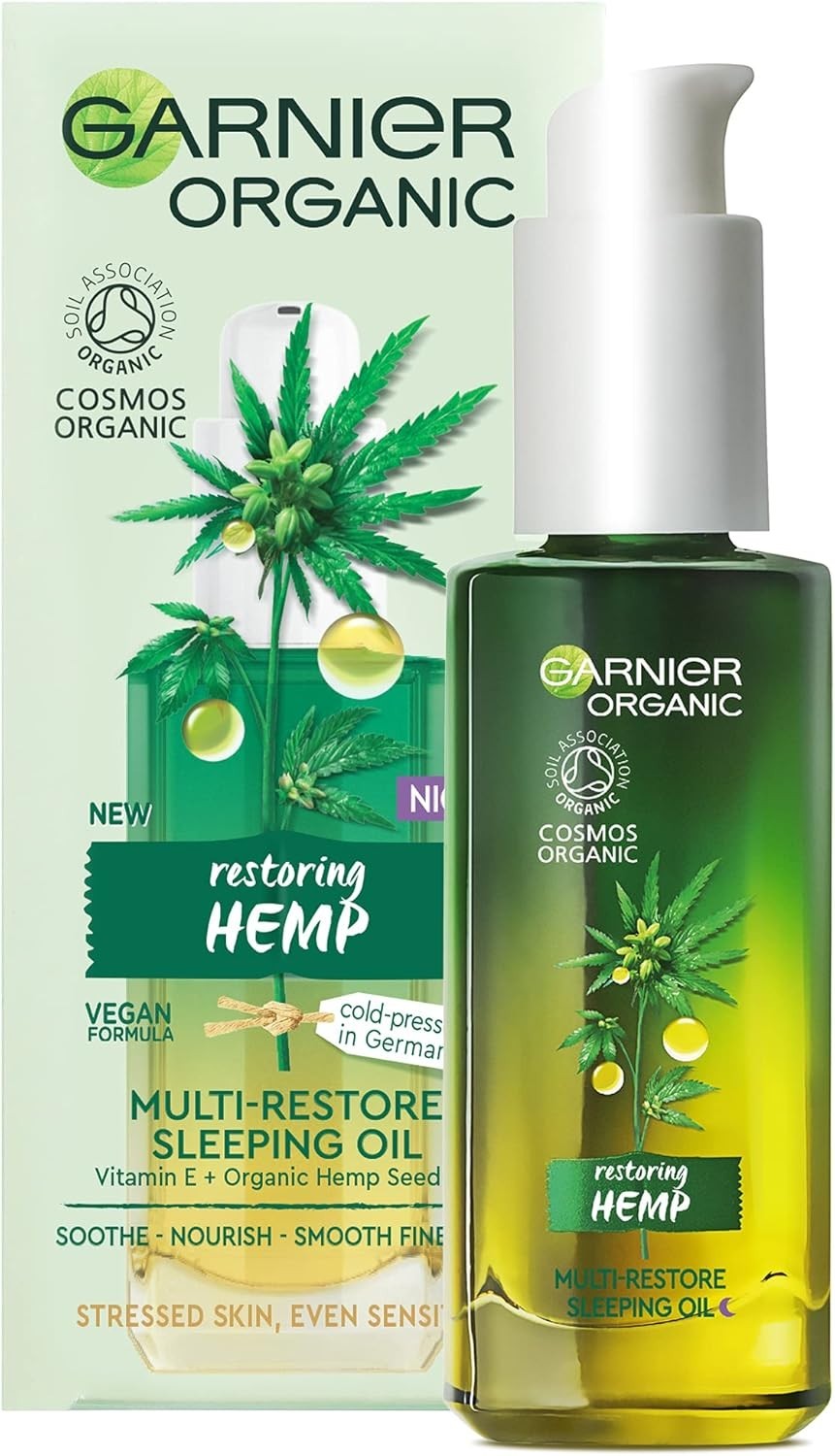 Garnier Organic Hemp Multi-Restore Night Sleeping Oil 30ml Sensitive Skin by Garnier