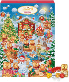 Lindt Lindor Teddy Advent Calendar 2024 170g | 24 Milk & White Xmas Chocolates by Lindt