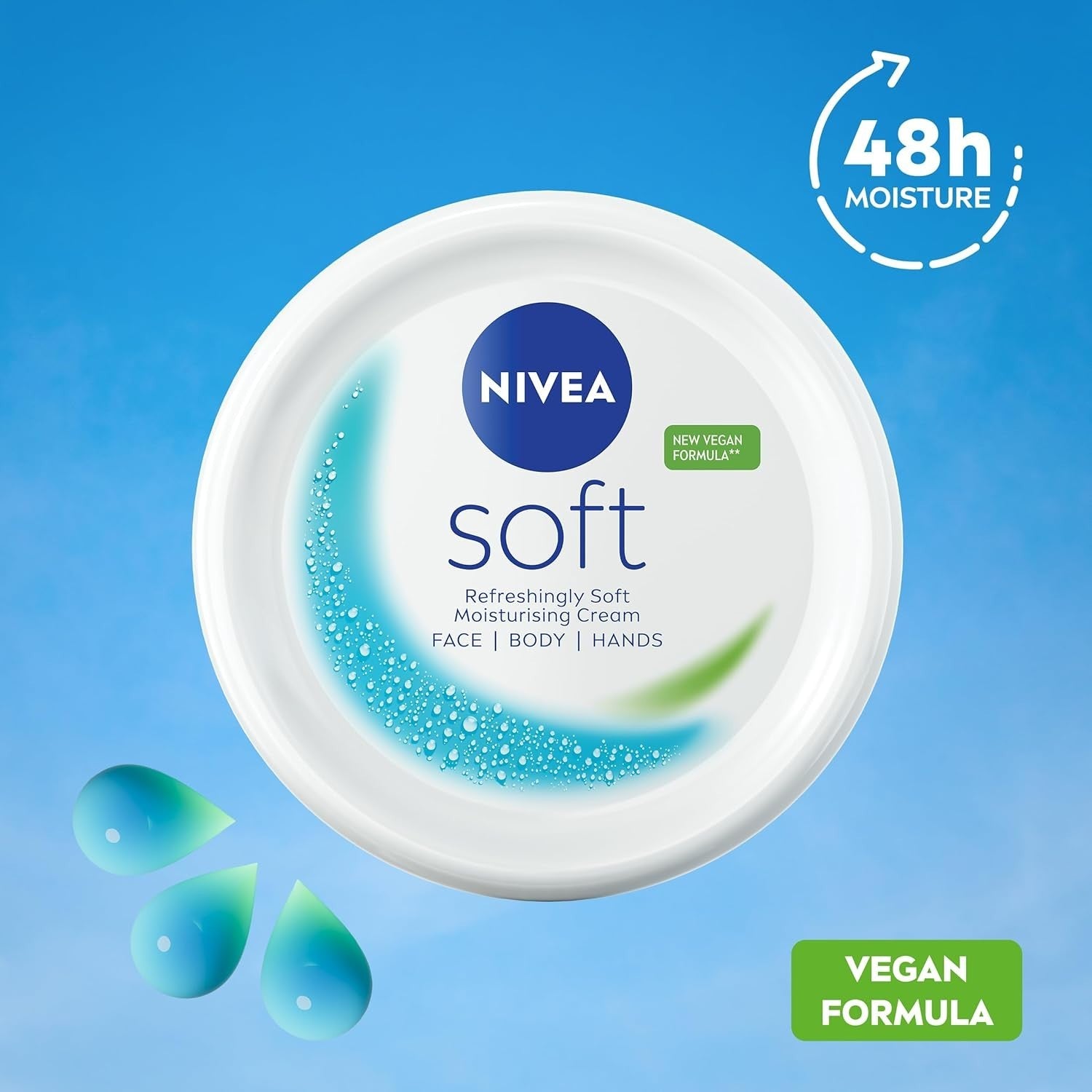 NIVEA Soft Moisturising Cream 500ml | Face, Body & Hands with Vitamin E & Jojoba by NIVEA