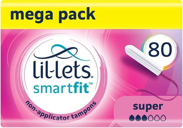 Lil-Lets Non-Applicator Tampons Super Absorbency Pack of 8 Extra Comfort