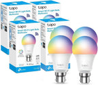 TP-Link Tapo L530B Smart WiFi Bulb B22 9W Multicolour 4 Pack Alexa Google Home by Tapo
