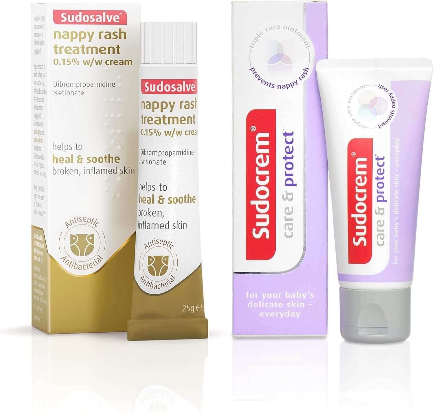 Sudocrem Sudosalve Nappy Rash Bundle 25g Cream + 30g Care & Protect Pack by Sudocrem