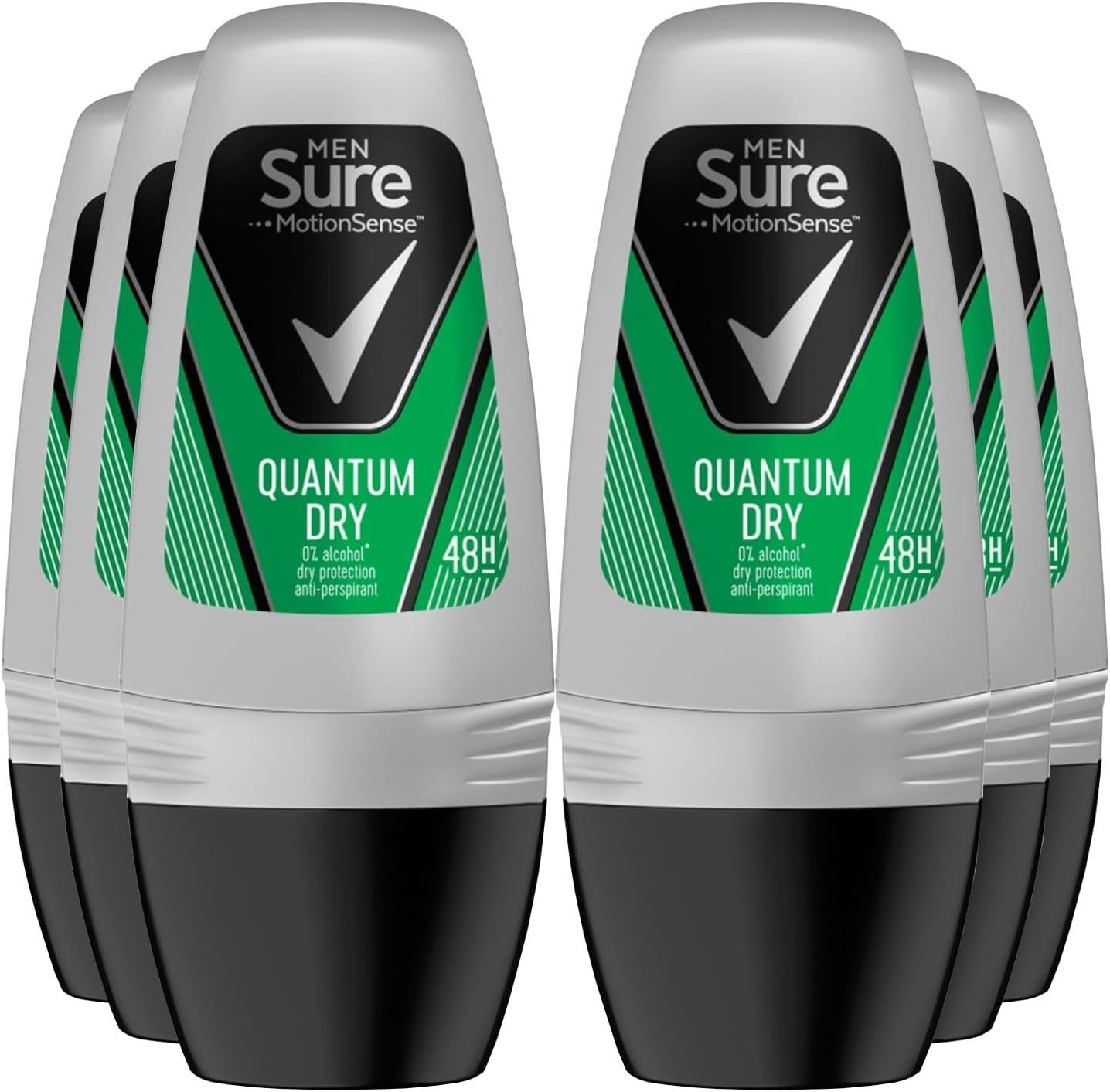 Sure Quantum Roll On Anti-Perspirant 50ml x6 | 48h Sweat & Odour Protection by SURE