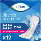 TENA Discreet Maxi Pads x12 | Highly Absorbent Incontinence Protection 12h by Tena