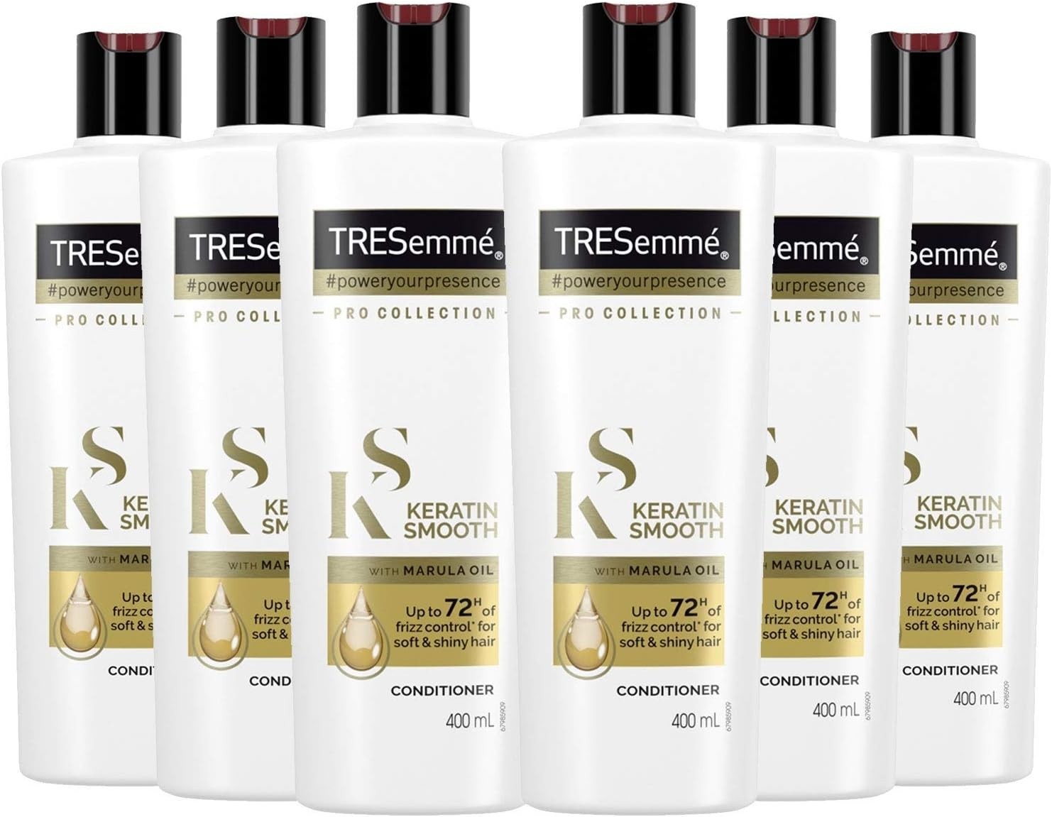 TRESemmé Keratin Smooth Conditioner 400ml Pack of 6 Frizz Control & Shine by TRESemmé
