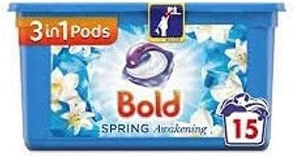 Bold 3in1 Laundry Pods Spring Awakening Scent 15 Washes