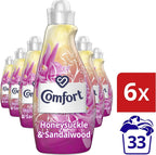 Comfort Honeysuckle & Sandalwood Fabric Conditioner 33 Washes x 6 Pack, 1.16L by Comfort