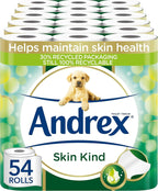 Andrex Skin Kind Toilet Rolls with Aloe Vera Extract – 54 Soft & Gentle Rolls by Andrex