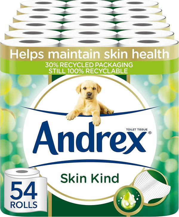 Andrex Skin Kind Toilet Rolls With Aloe Vera 54 Rolls