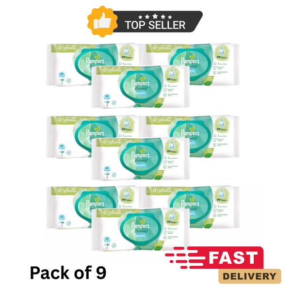 Pampers Harmonie Aqua Pure Baby Wipes 48 | Skin Protection Pack of 3/9/24