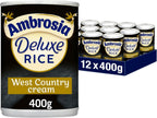 Ambrosia Deluxe Rice Pudding 400g x12 Cans West Country Cream Dessert by Ambrosia