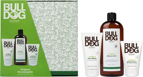 Bulldog Grooming Kit Men Gift Set Face Wash Moisturiser