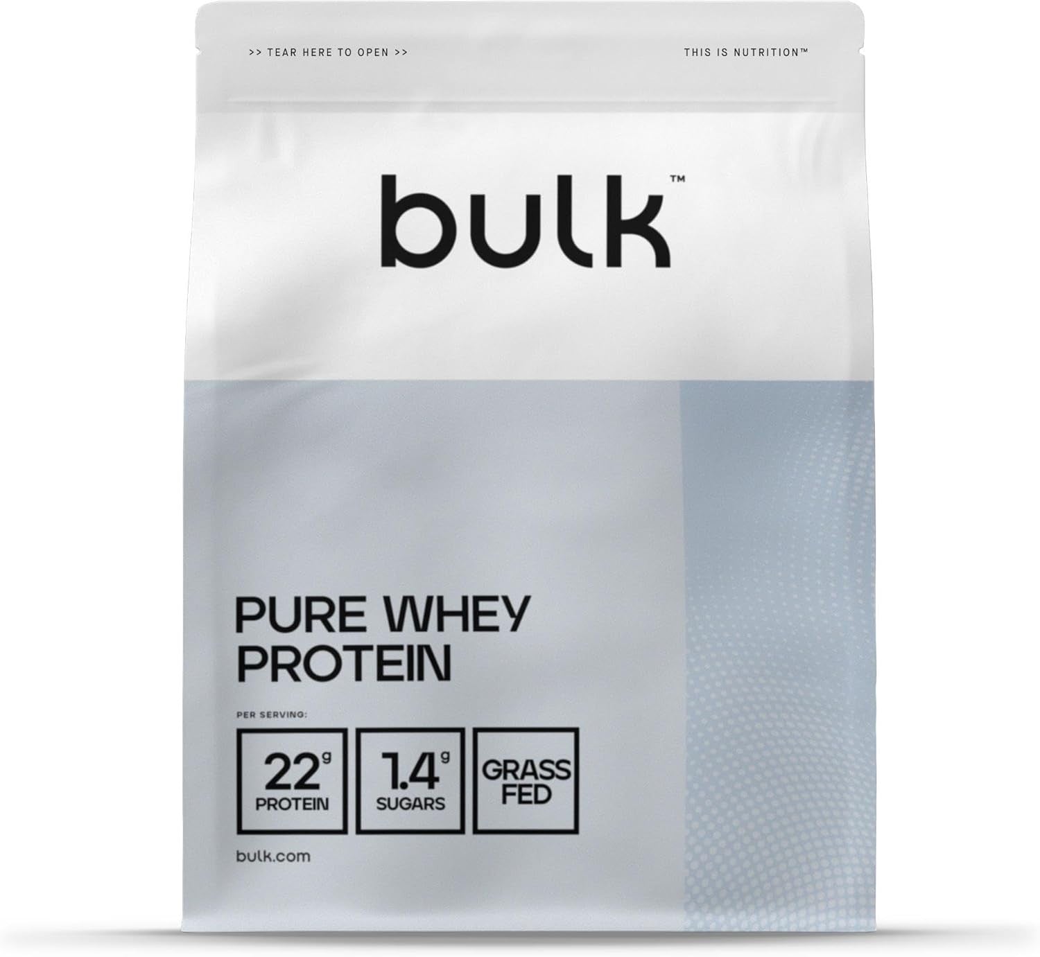 Bulk Pure Whey Protein Powder Strawberry | Low Sugar Muscle Recovery Shake by Bulk