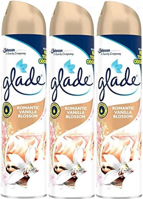 Glade Air Freshener – Vanilla Blossom Scented Aerosol Spray Pack 3x300ml